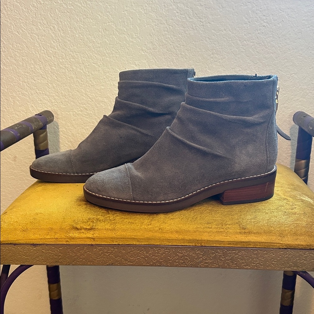 Cole Haan Grey Suede Ankle Boots - Picture 2 of 8